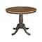International Concepts Round 36 in Rd Extension Dining Table, 2 RTA Chairs, Hickory/Washed Coal, 36 W, 48 L, 29.3 in H, Wood K45-36RXT-C10-2 - alternate 2